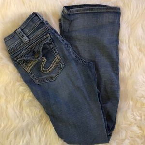 Silver Jeans light wash, Suki Flap, size W30/L32